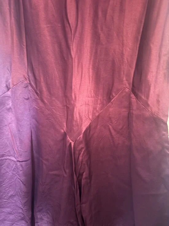 Lauren Ralph Lauren Women's 100%
Silk Slip Asymmetrical Dress in Deep Burgundy - Picture 13 of 15